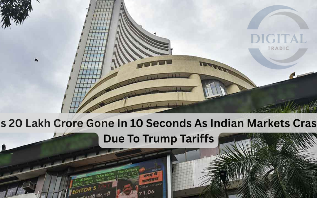 Rs 20 Lakh Crore Gone In 10 Seconds As Indian Markets Crash Due To Trump Tariffs