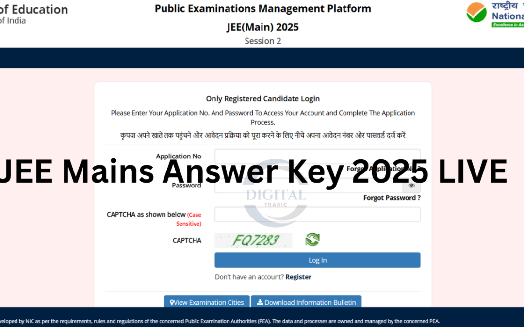 JEE Mains Answer Key 2025 LIVE: Provisional key for Paper 1 out at jeemain.nta.nic.in, direct link here